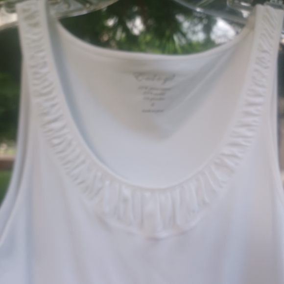 ECOLOGIE SCOOP NECK TANK TOP NWT WHITE SIZE SMALL - Picture 9 of 16